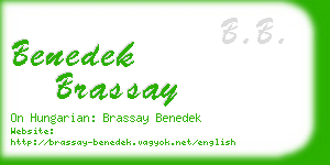 benedek brassay business card